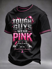 Men's Real Men Wear Pink Breast Cancer Awareness T-shirt