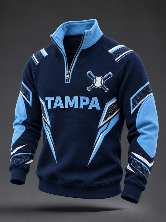 Men's Gift For Baseball Fans Print Zip-Up Hoodie
