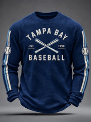 Men's Gift For Baseball Fans Casual Waffle Long Sleeve T-Shirt