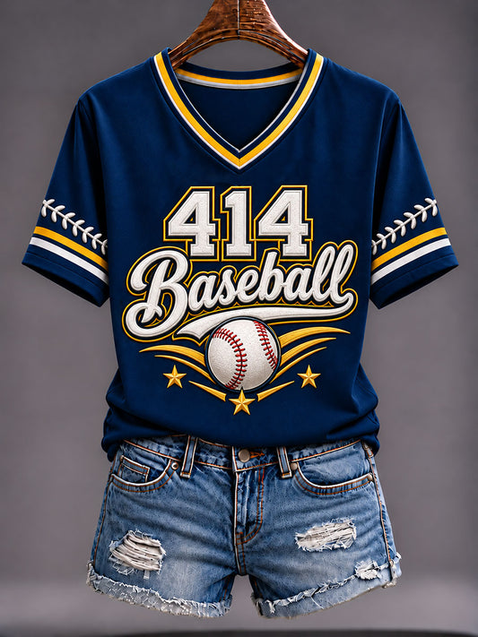 Women's Gift For Baseball Fans Casual Short-Sleeved T-Shirt