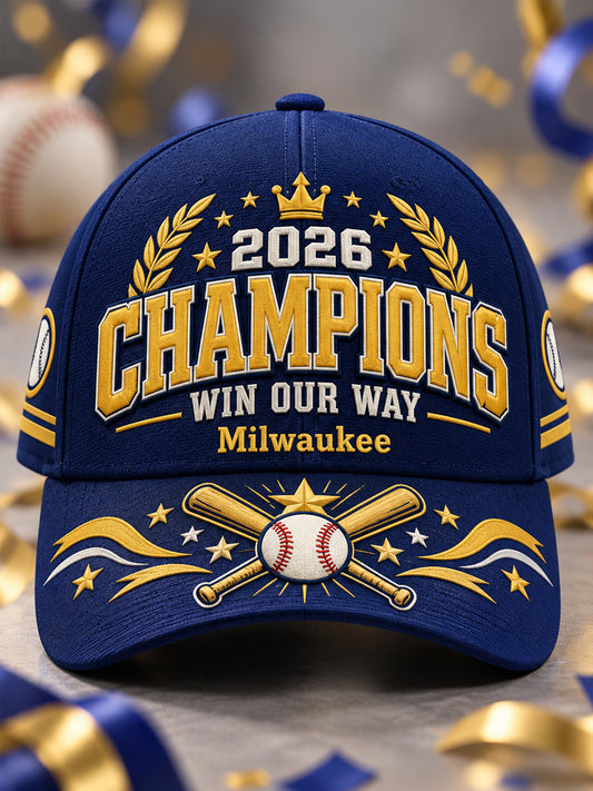 Unisex 2026 Baseball Champions Celebration Collection Gift For Baseball Fans Hat