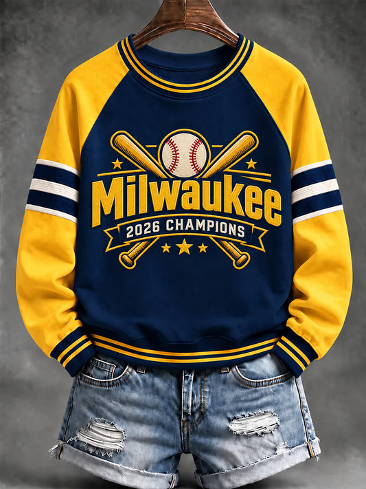 Women's Gift For Baseball Fans Print Sweatshirt