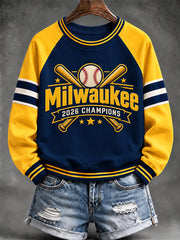 Women's Gift For Baseball Fans Print Sweatshirt