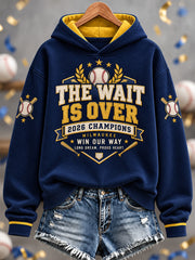 Women's 2026 Baseball Champions Celebration Collection Gift For Baseball Fans Casual Hoodie