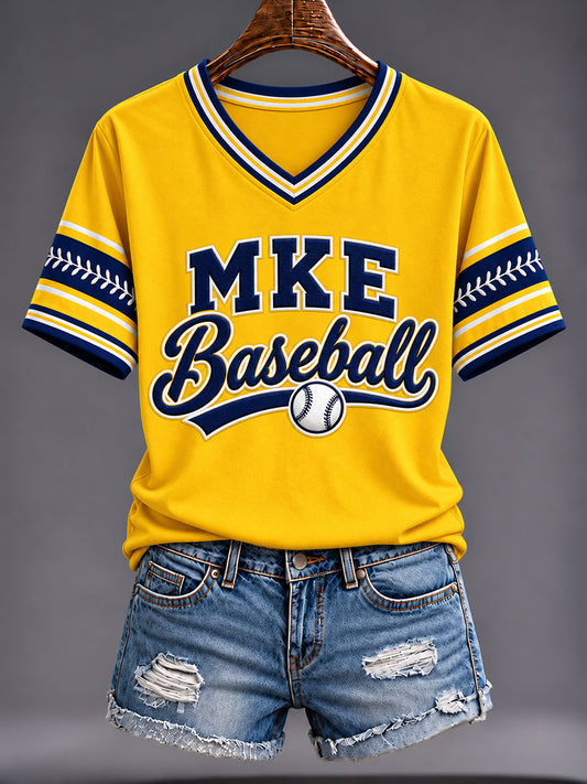 Women's Gift For Baseball Fans Casual Short-Sleeved T-Shirt