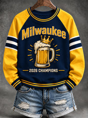 Women's Gift For Baseball Fans Print Sweatshirt
