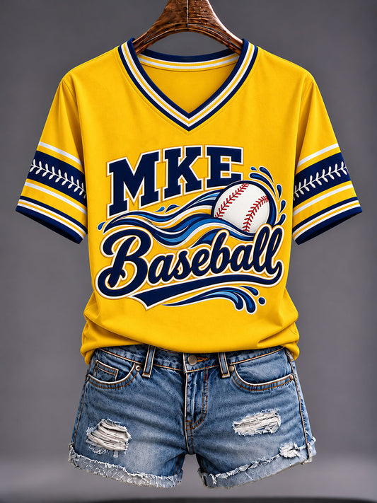Women's Gift For Baseball Fans Casual Short-Sleeved T-Shirt