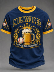 Men's Won Our Way 2026 Baseball Champions Gift For Baseball Fans Print Tee