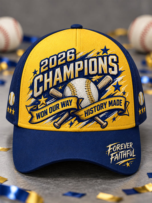 Unisex Won Our Way 2026 Baseball Champions Gift For Baseball Fans Hat